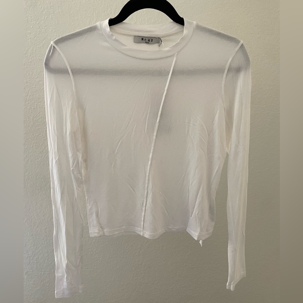 Women’s NA-KD long sleeve seam detailed top
